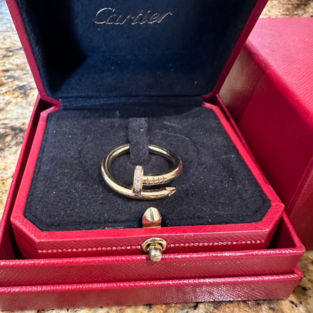 Cartier yellow gold Juste Un Clou ring with diamonds - Picture 2 of 16